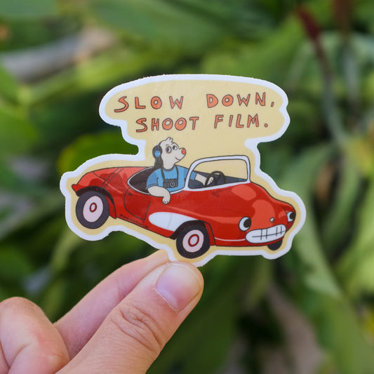 slow down shoot film stickers
